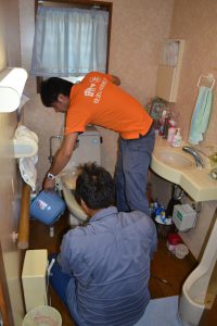 宮崎市　リフォーム　トイレ　排水処置