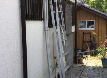 雨樋取替、テラス撤去工事